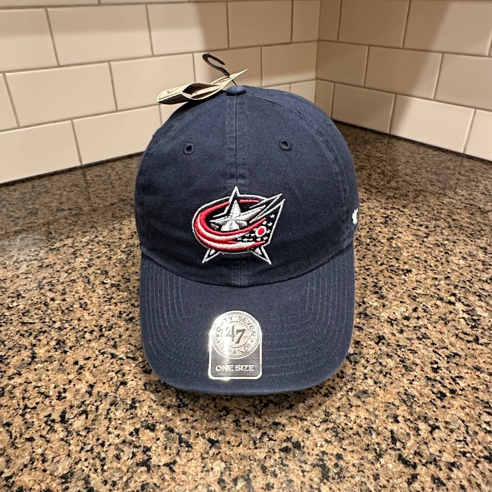 Columbus Blue Jackets Hat '47 Brand Clean Up Men's OSFA Navy NHL New